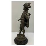 Antique 20" Bronze Jenning Brothers Copper Bronze Musketeer Statue (Missing Sword)