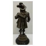 Antique 20" Bronze Jenning Brothers Copper Bronze Musketeer Statue (Missing Sword)
