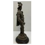 Antique 20" Bronze Jenning Brothers Copper Bronze Musketeer Statue (Missing Sword)