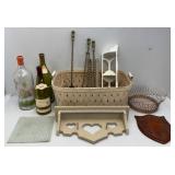 Large Group Of Misc. Vintage Household Items And Basket
