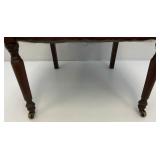 Victorian Carved Wallnut Chair With Brass Wheels On Front legs (Nice Condition)