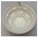 Vintage Red Striped Art Pottery Jelly Mold 4 3/4" x 8 1/2"