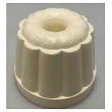 Vintage White Art Pottery Jelly Mold 5" x 6 1/4"