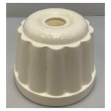 Vintage White Art Pottery Jelly Mold  6 1/4" x 7 3/4"