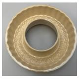 Antique Stamped G.M.T. Germany Ceramic Jelly Baking Mold 2" x 7 3/4"