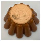Vintage French SIF Brand Heavy Brown Ceramic Jelly Mold/Serving Dish 3 1/2" x 8"