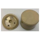 Vintage Bentson West Design For Boston Wharehouse, 6" x 6" Ceramic Crock With Holed Lid