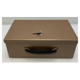 Vintage Heavy Duty Lock Box With Key 4 3/4" x 8" x 13"