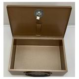 Vintage Heavy Duty Lock Box With Key 4 3/4" x 8" x 13"