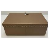 Vintage Heavy Duty Lock Box With Key 4 3/4" x 8" x 13"