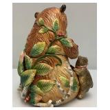 Vintage Fitz & Floyd Classics Large Momma Bear And Cubs Cookie Jar 13" Tall