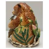 Vintage Fitz & Floyd Classics Large Momma Bear And Cubs Cookie Jar 13" Tall