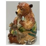 Vintage Fitz & Floyd Classics Large Momma Bear And Cubs Cookie Jar 13" Tall