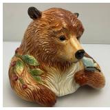 Vintage Fitz & Floyd Classics Large Momma Bear And Cubs Cookie Jar 13" Tall