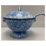 Vintage STANGL Pottery Soup Tureen With Cover And Ladle