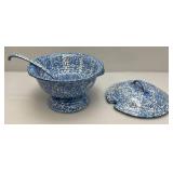 Vintage STANGL Pottery Soup Tureen With Cover And Ladle