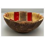 Unique Art Pottery Piece Bowl Signed P. Mapnhoba 3" x 7 1/2"