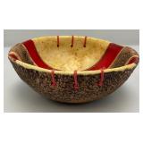 Unique Art Pottery Piece Bowl Signed P. Mapnhoba 3" x 7 1/2"