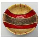 Unique Art Pottery Piece Bowl Signed P. Mapnhoba 3" x 7 1/2"