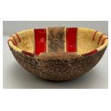 Unique Art Pottery Piece Bowl Signed P. Mapnhoba 3" x 7 1/2"