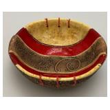 Unique Art Pottery Piece Bowl Signed P. Mapnhoba 3" x 7 1/2"