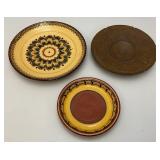 Unique Group Of Vintage Pottery Plates 6" , 8"  & 9 1/2"
