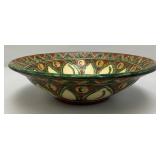 Large Decorative Plate Wall Hanger Urkrainian Tradition. Terracotta Pottery Bowl 11"