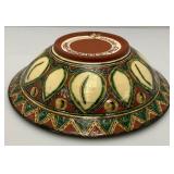 Large Decorative Plate Wall Hanger Urkrainian Tradition. Terracotta Pottery Bowl 11"