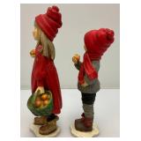 Vintage Candy Designs (NORWAY) Girl/Boy Figurines 8 1/2"  & 10"