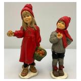 Vintage Candy Designs (NORWAY) Girl/Boy Figurines 8 1/2"  & 10"
