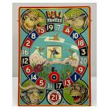 Vintage WYANDOTTE Tin Litho Bell Target Game With Dart Pistol And Original Box (VERY VERY COOL) No Darts Present