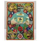 Vintage WYANDOTTE Tin Litho Bell Target Game With Dart Pistol And Original Box (VERY VERY COOL) No Darts Present