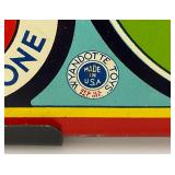 Vintage WYANDOTTE Tin Litho Bell Target Game With Dart Pistol And Original Box (VERY VERY COOL) No Darts Present