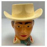 RARE Mid Century Celliloid?  Plastic ROY RODGERS " The King Of The Cowboys" Drinking Mug 4" x 4" x 4 1/2"