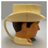 RARE Mid Century Celliloid?  Plastic ROY RODGERS " The King Of The Cowboys" Drinking Mug 4" x 4" x 4 1/2"