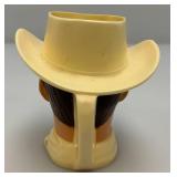 RARE Mid Century Celliloid?  Plastic ROY RODGERS " The King Of The Cowboys" Drinking Mug 4" x 4" x 4 1/2"