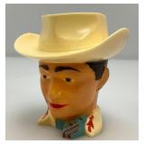 RARE Mid Century Celliloid?  Plastic ROY RODGERS " The King Of The Cowboys" Drinking Mug 4" x 4" x 4 1/2"