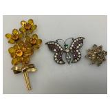 Misc. Vintage Costume Jewelry In Jewelry Box & More