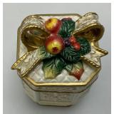 Vintage Fitz & Floyd Classics Large Pitcher 9"And Small 5" Covered Dish (Small Chip present On Lid)