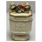 Vintage Fitz & Floyd Classics Large Pitcher 9"And Small 5" Covered Dish (Small Chip present On Lid)