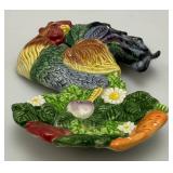 Vintage Fitz & Floyd Decorative Items Including Pheasant Candle Holder 8 1/4"And More