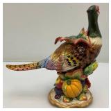 Vintage Fitz & Floyd Decorative Items Including Pheasant Candle Holder 8 1/4"And More
