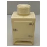 Mid Century Plastic Miniature Ice Box Baking Soda Shaker 2 1/4" x 2 3/4" x 5"