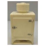 Mid Century Plastic Miniature Ice Box Baking Soda Shaker 2 1/4" x 2 3/4" x 5"