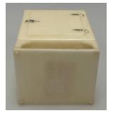 Mid Century Plastic Miniature Ice Box Baking Soda Shaker 2 1/4" x 2 3/4" x 5"