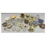 Misc. Vintage Miniature Collectibles Including Milk Glass, Blue & White And More