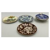 Misc. Vintage Miniature Collectibles Including Milk Glass, Blue & White And More