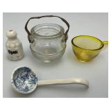 Misc. Vintage Miniature Collectibles Including Milk Glass, Blue & White And More
