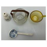 Misc. Vintage Miniature Collectibles Including Milk Glass, Blue & White And More
