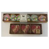 Misc. Vintage Fabric Ornaments In Original Boxes (NEW OLD STOCK)